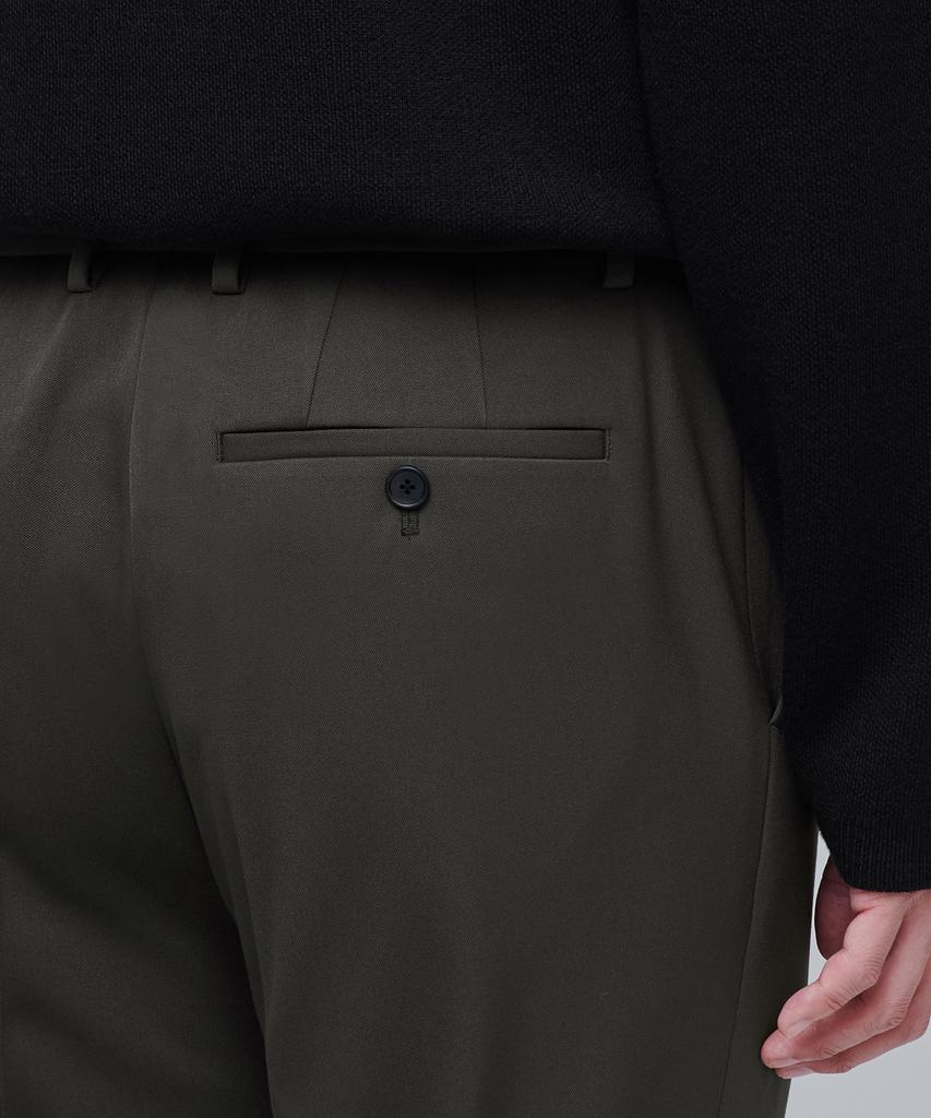 MUSINSA STANDARD Heavyweight Fleece-Lined Tapered Hidden Elastic Waist Length Slacks [Van Dyke Brown]