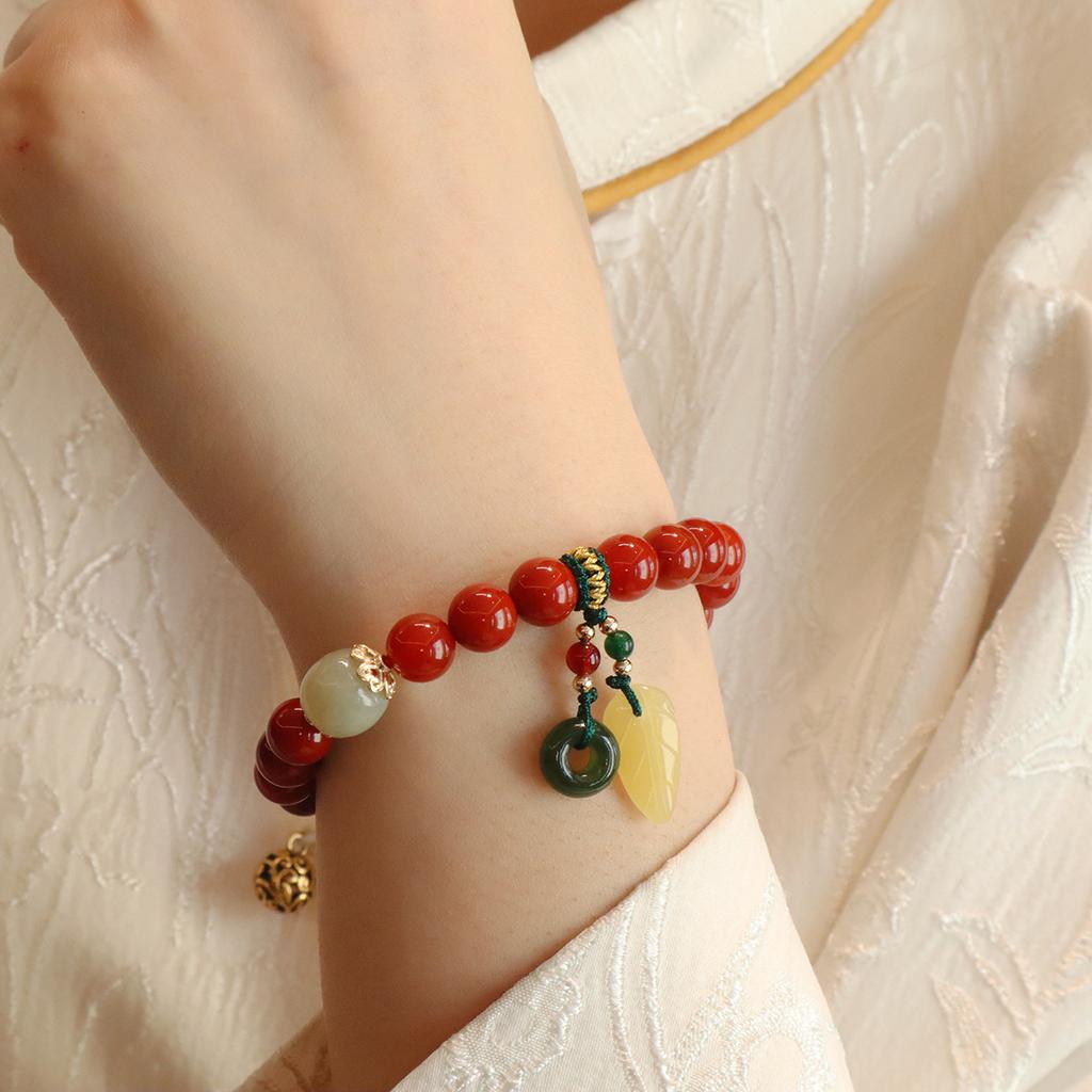 Natural Nanhong Agate Bracelet. Fashion Women Daily Jewelry Lucky Gift