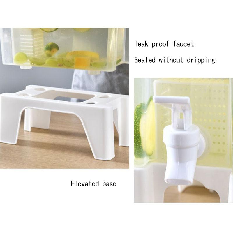 Cold Water Jug With Tap Water Beverage Dispenser Fruit Teapot Cold Waterlemonade