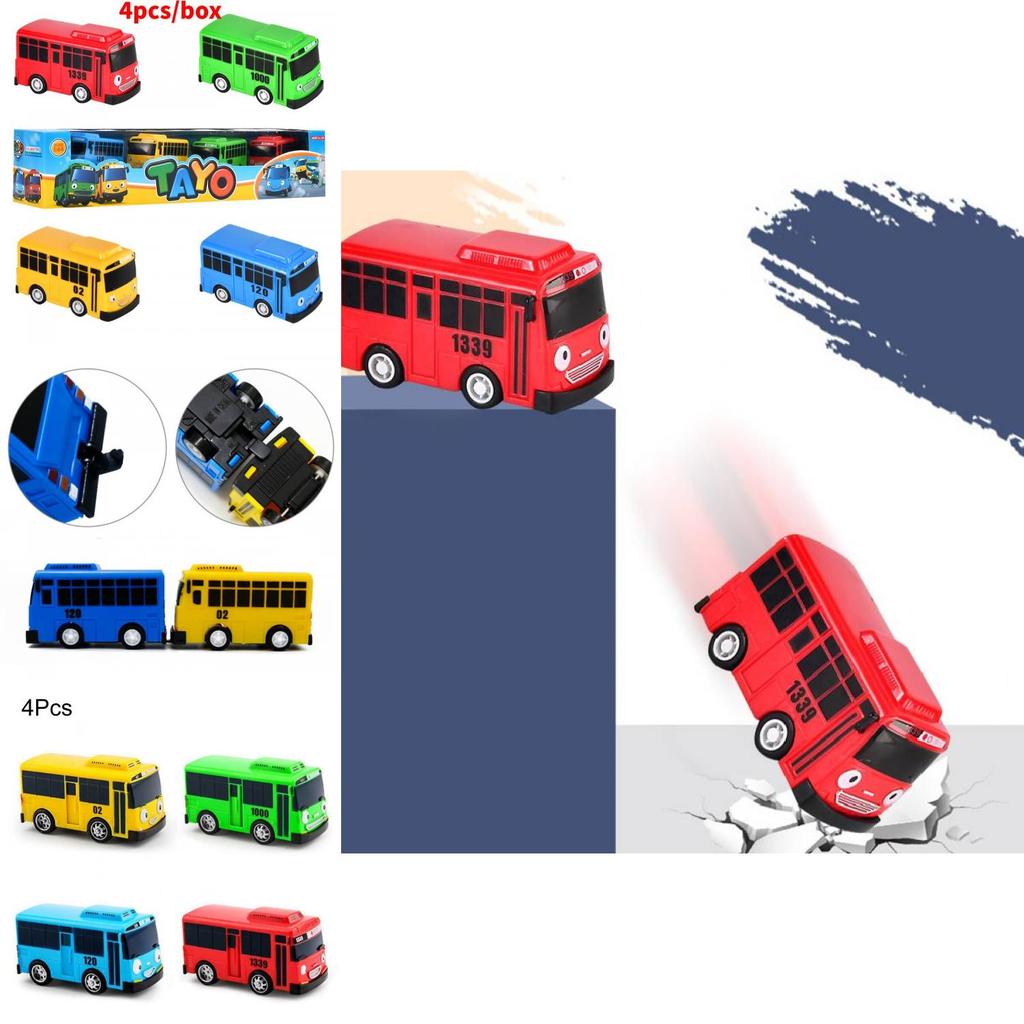 High-quality Mini Bus In Nine Colors With Working Doors Educational Toy Set