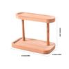 Wood Key Storage Shelf for Apartments and Workspaces 2-Tiers Desk Jewelry Display Rack Efficient Entryway Keys Holder