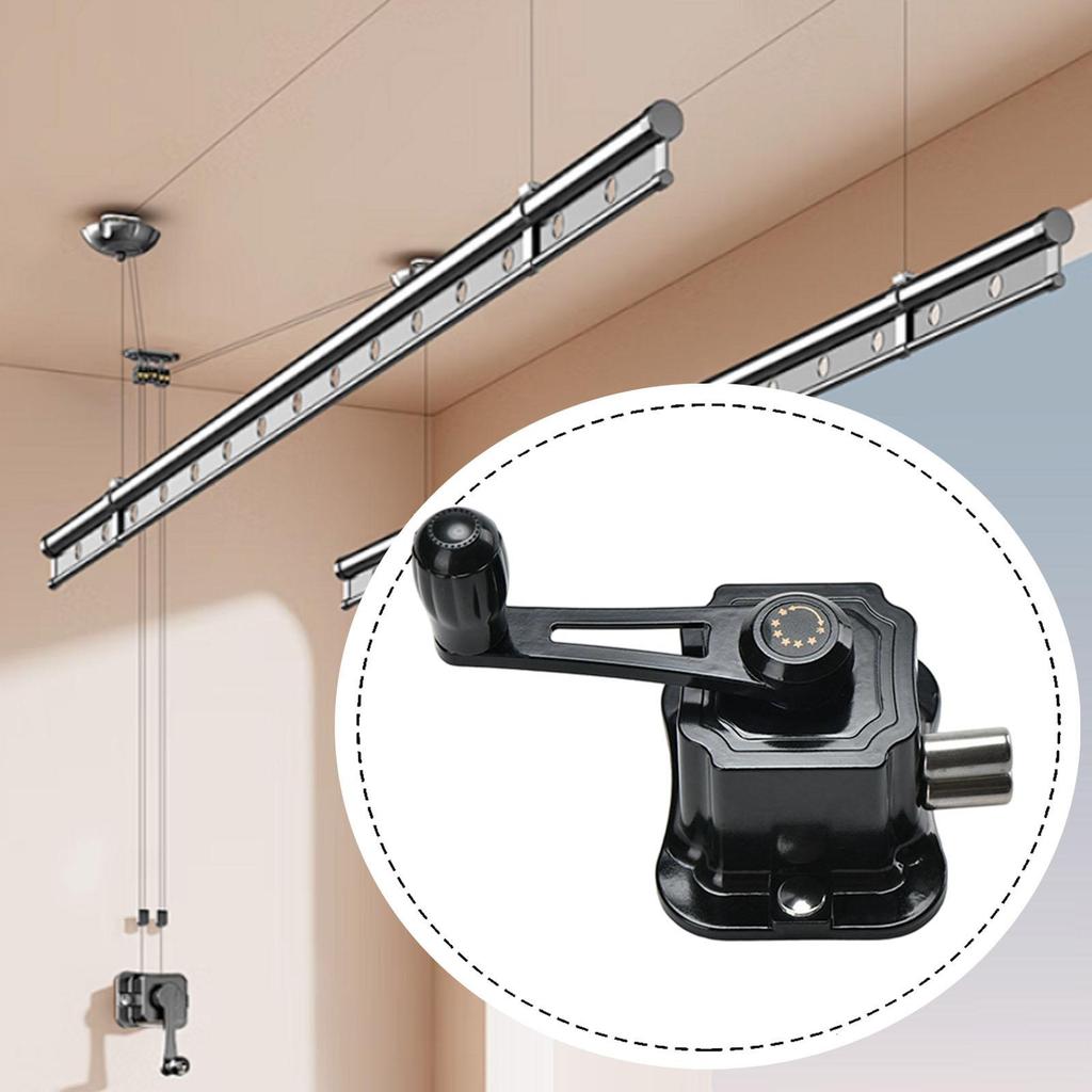 Hand Crank Clothing Hanger Aluminum Alloy Repair Part for Home Folding Clothes Dryer Balcony Laundry Use