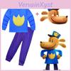 Dog Man Petey The Cat Childrens Cartoon Cotton Blend Pajama Set For Kids
