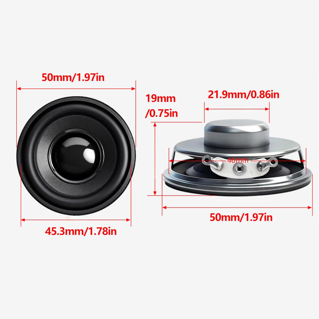 Professional 2inch Full Ranges Speaker 5W Power Rubber Edged Design Loudspeaker For Clear Auditory