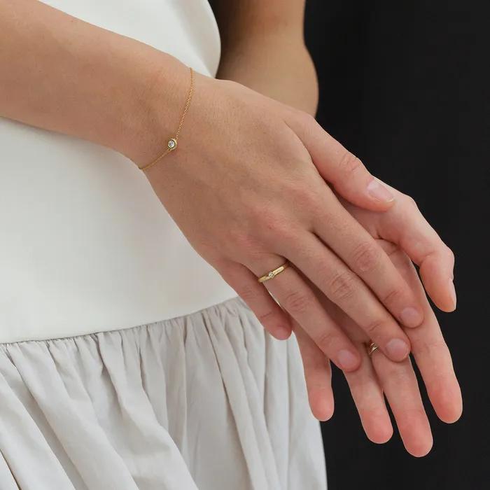 Classic Bezel Bracelet - Gold (silver925)