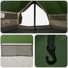 Tipi Tent with Roof Green 800 x 800 x 430 cm Polyester and Steel