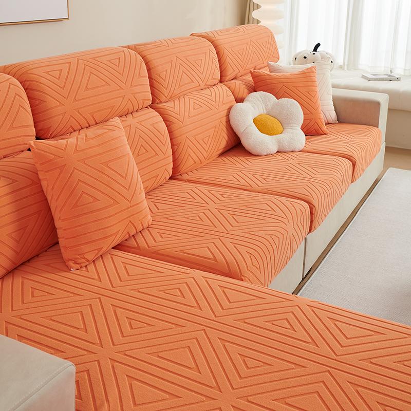 

Жаккардовый нескользящий чехол для диванной подушки, утолщенный однотонный чехол для дивана в гостиную, 1/2/3/4-местный диван, защитные чехлы Backrest S