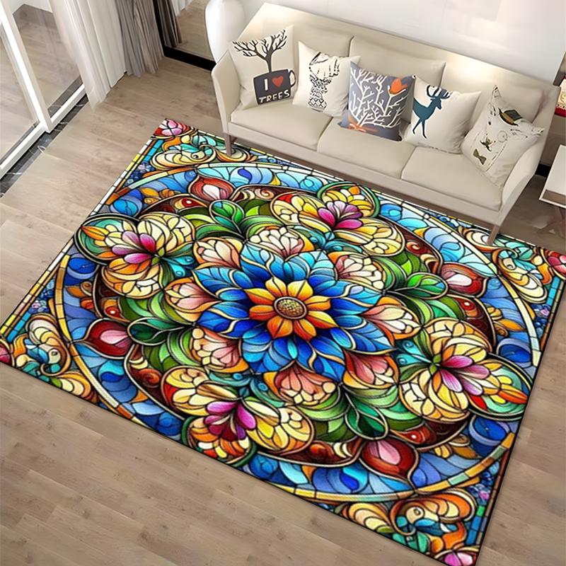 

15 Size 3D Mandala Area Carpet Rug for Living Room Bedroom Home Sofa Doormat Decoration,kids Non-slip Floor Mat Gift 40x60cm (16x24in)