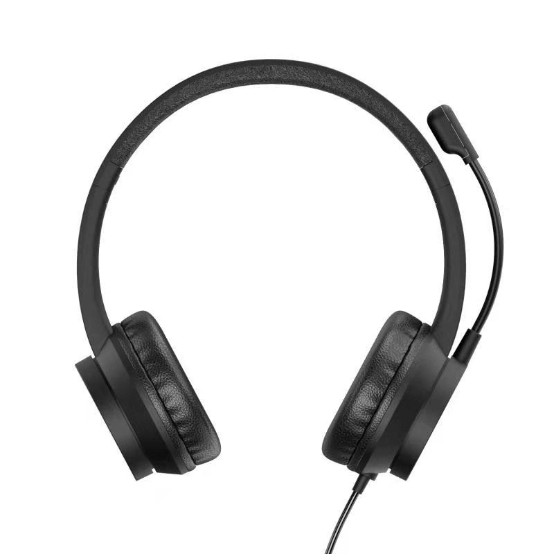Custom 3.5mm Interface Over-Ear Wired Headphone with Mic Music Earphones & Headset for Office & TV