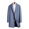 Wool Coat Men's Medium and Long Wool Jacket Youth Slim Suit Collar Woolen Trench Coat