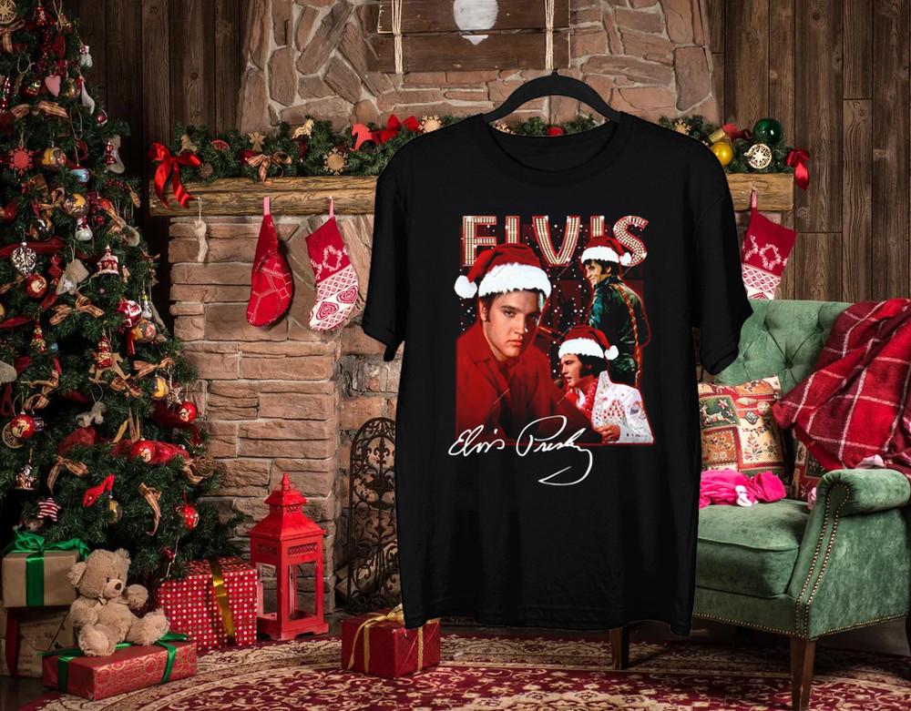 Elvis Presley Christmas Gift For Fan Cotton Black Unisex Classic Shirt Unisex T-Shirt