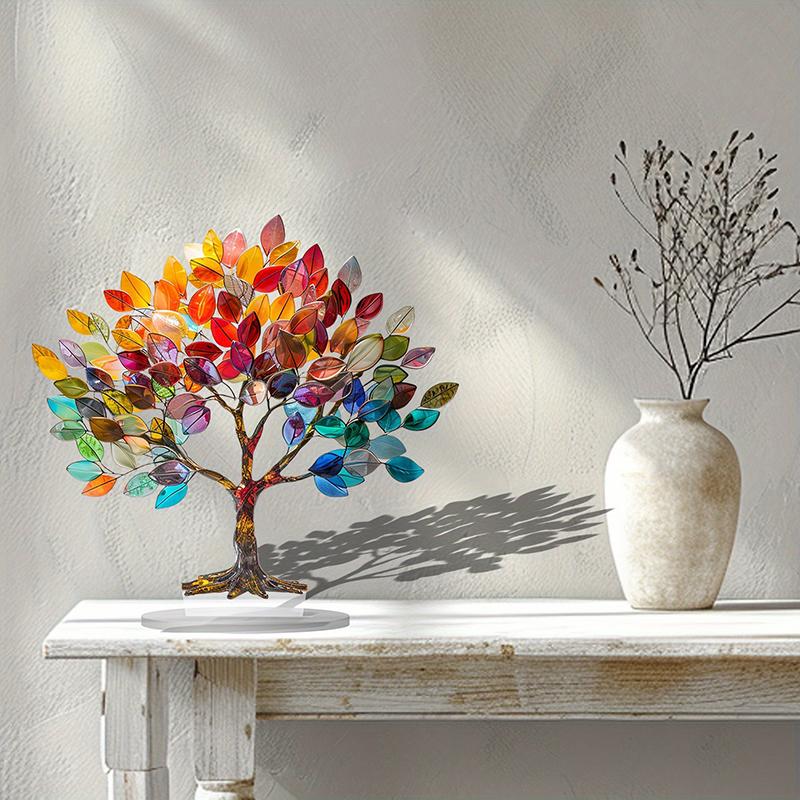 textureUnique 2D Acrylic Lily Flower Ornament Creative Desktop Flower Decor for Office Living Room Table Decoration Piece