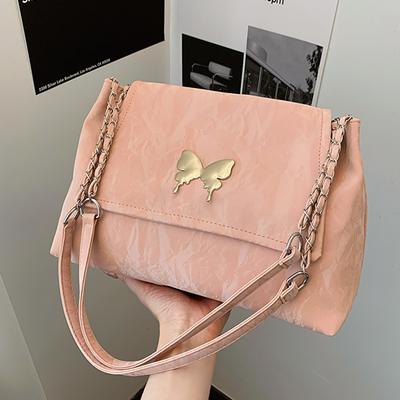 Butterfly Fashion Korean Version Chain Shoulder Bag Women's 2025 New Versatile Ins Messenger Bag Temperament Tote Bag Women