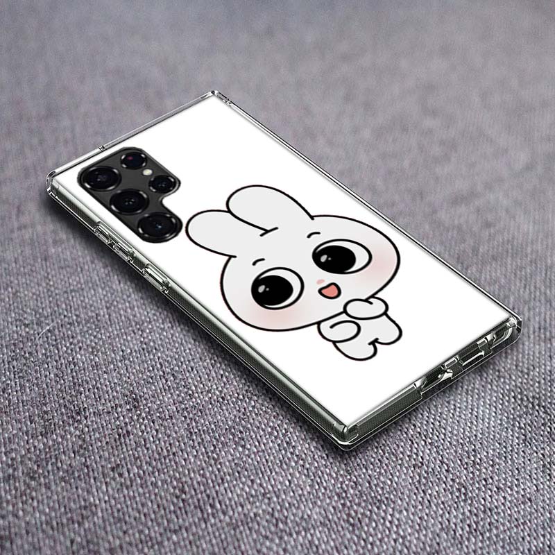 Cute Cartoon K-Kkamang Phone Case For Samsung Galaxy S24 S23 S21 S20 FE S22 S26 Ultra S25 Edge S10 Plus Cover Clear TPU Capa She