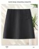 2025 Women's Grey Woolen High Waist A-line Short Skirt - Stylish, Slimming, and Perfect for Autumn/Winter