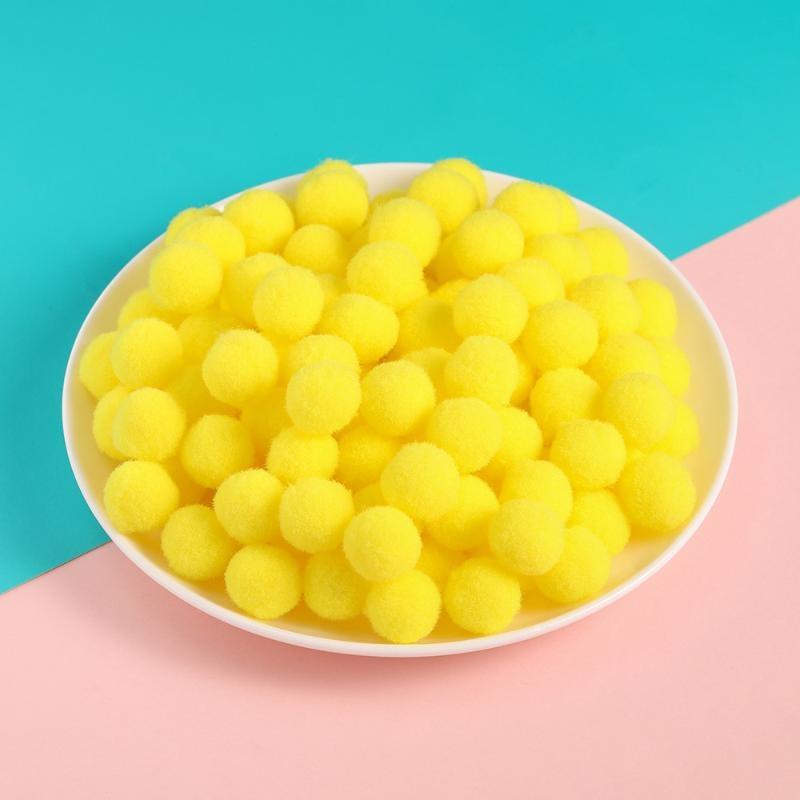 50Pcs/Pack Multicolored Polyester Wool Pom Poms Balls Diy Handmade Jewelry Accessories