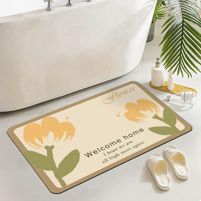 Bathroom floor mat, absorbent diatom mud floor mat, toilet bathroom absorbent mat, floor mat for home decoration