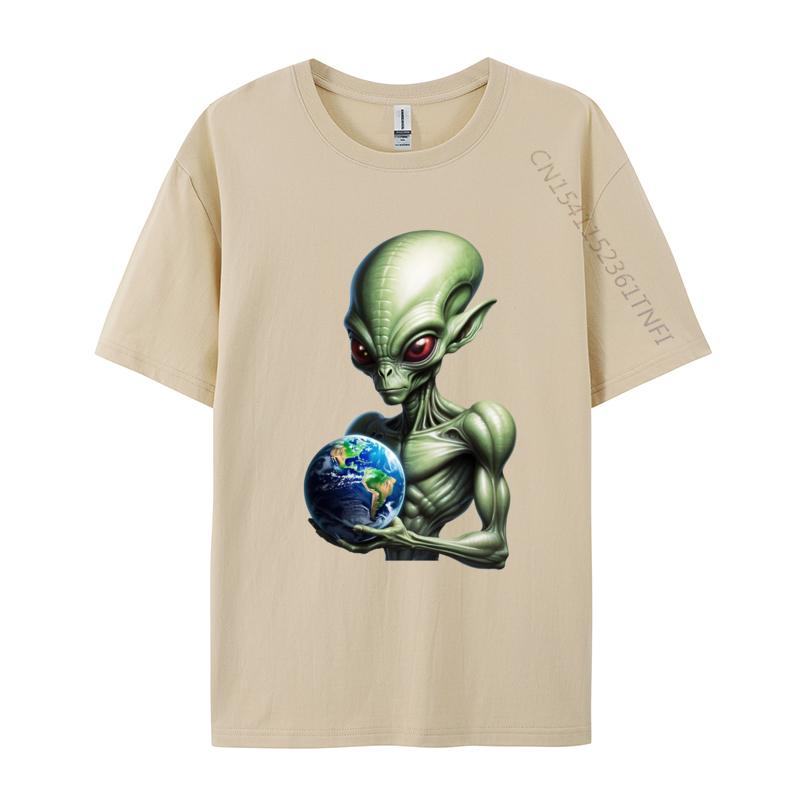 Alien Cosmic Tyrant Tshirt Vintage Birthday Gift TShirt Tees Graphic Design Cotton Men Tshirts Black Large