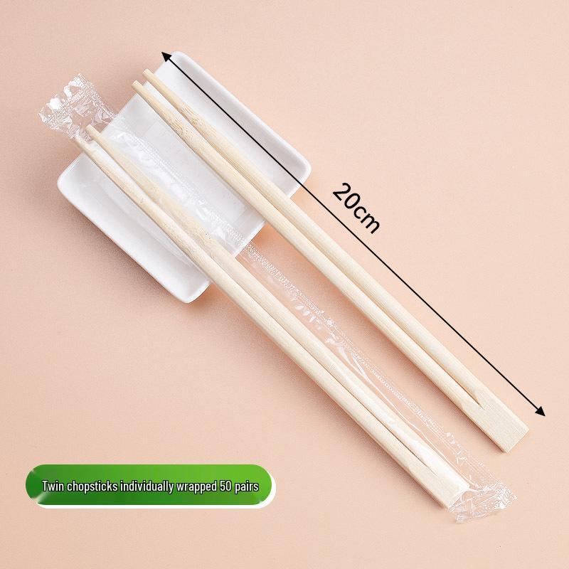 Eco-Friendly Carbonized Bamboo Chopsticks - Hygienic, Disposable & Individually Wrapped for Household and Commercial Use. Portable and Sustainable.