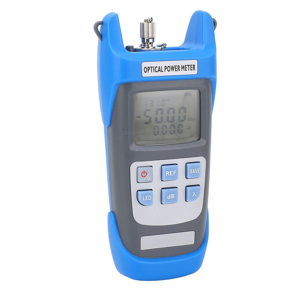 Optical Power Meter High Accuracy Rechargeable Fiber Attenuation Tester with LED Light -50 to +26dbm