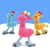 Delightful Giraffe Dog Chew Squeak Toy Interactive Plush Animal For Playful Puppies
