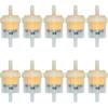 Universal Gas Inline Fuel Filters with Magnet for Motorcycle ATV Quad Go Karts Accessories 3/16 Inch (Pack of 10)