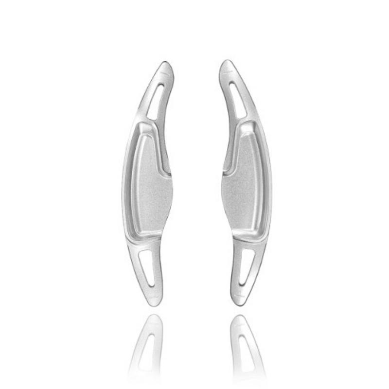 For Genesis G80 DH 2018- Sports Version 2PCS Silver Red Steering Wheel Paddle Shifter Gear Shift Extension Accessories