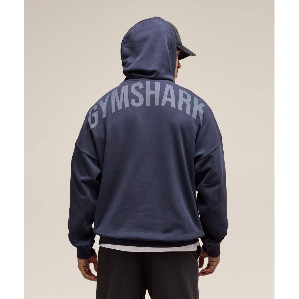 Gymshark Power Hoodie Heavy Blue A2c9h Uctn
