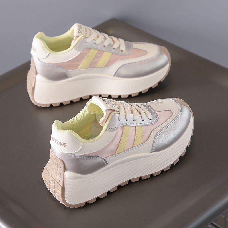 Popular 2025 Spring New Waffle High Value Increase Versatile Non-slip Comfortable Korean Daily Trend Women's Shoes