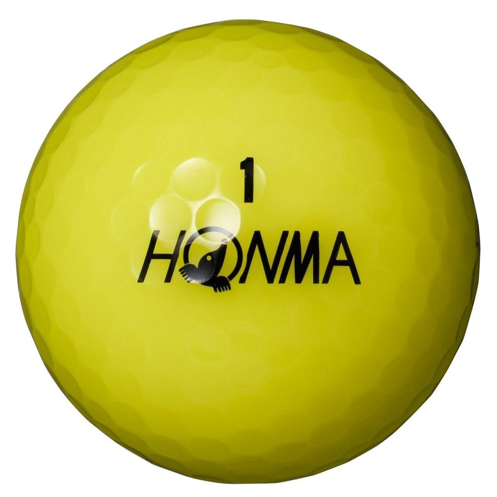 Honma Golf Balls D1 Soft Ionomer Distance Golf 1 Dozen Great D-1 BT2201, 2-Piece Balls, (12 Balls), Yellow. Value.