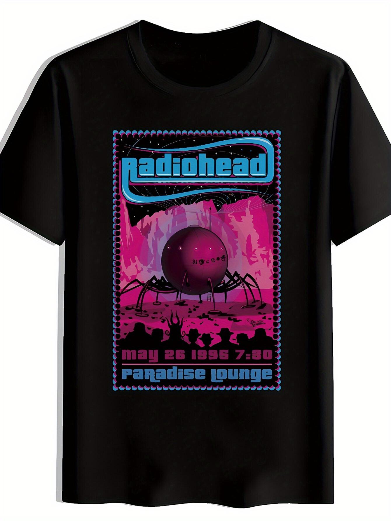 Retro Rock Band Print T-shirt L