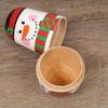 Wood Snowman Russian Doll 5Pcs/Set Christmas Nesting Dolls Cute Xmas Matryoshka Doll  Kids