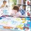 120x90CM Magic Water Drawing Mat Coloring Doodle With Reusable Magic Pens Montessori Painting Board Educational Toys Kids Gifts