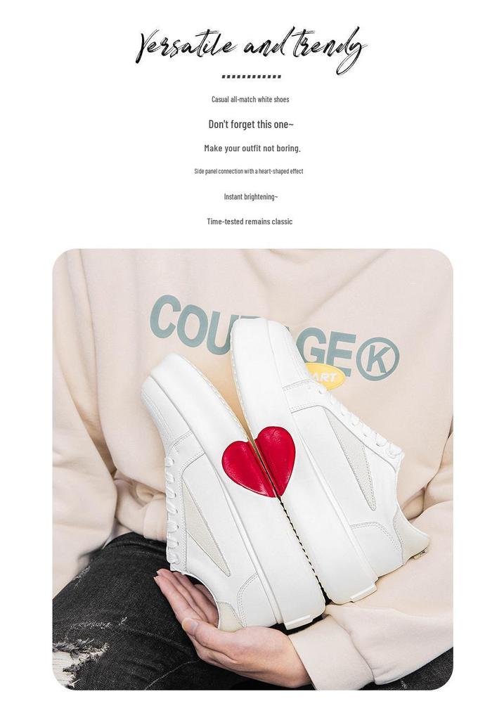 Men's Trendy Leather Pointed Toe Low-Top Shoes with 5CM Thick Sole - Versatile High Street Casual Sneakers