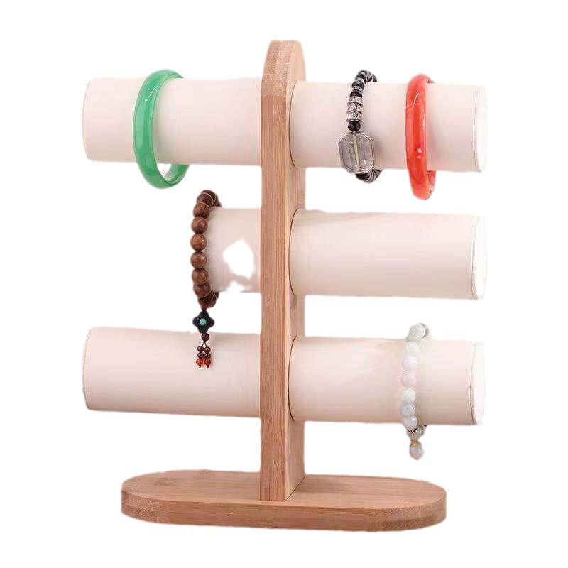 Bamboo Three-Tier Bracelet and Watch Display Stand