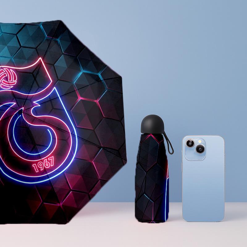 Trabzonspor FC Mini 5 Fold Pocket Umbrella Compact Lightweight Anti UV Rain Sun Protection Umbrella Portable Travel Umbrella