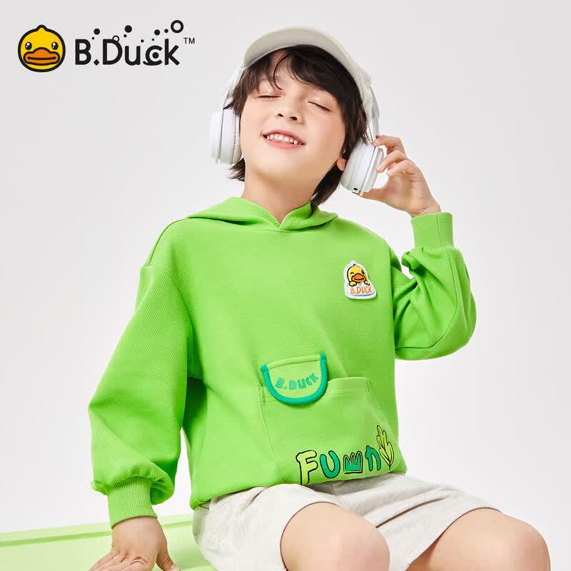 B.Duck Boys' Cartoon Hooded Sweatshirt