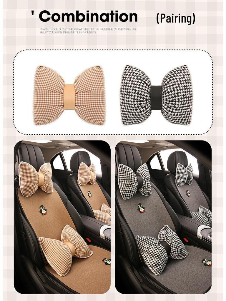 All-Season Penguin Cartoon Seat Cushion for Peugeot 408, 408X, 508, 4008 - Cotton Linen Design for Women
