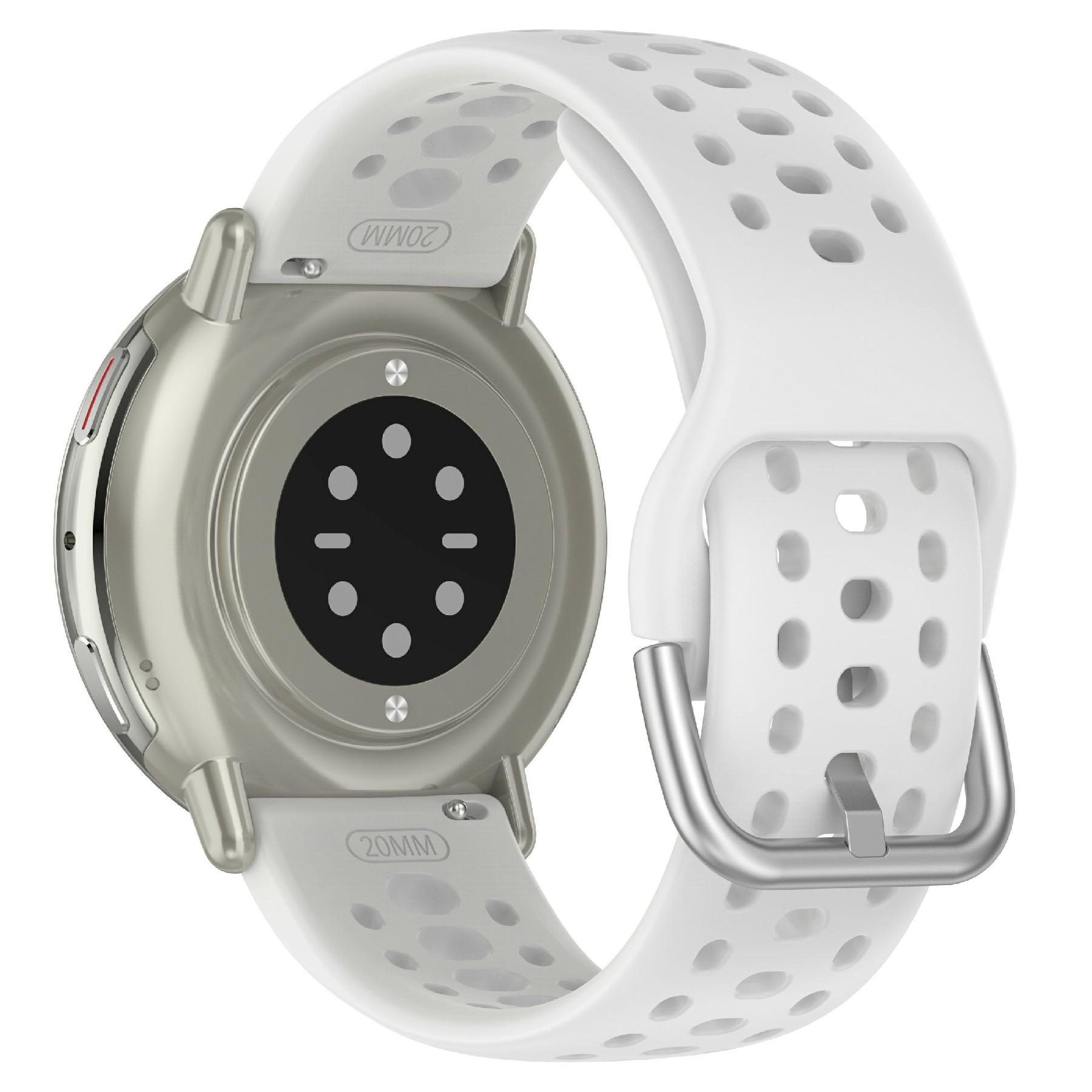 

For Huami Amazfit Active 2 Square (A2434) Watch Band Holes Design Breathable Silicone Strap B