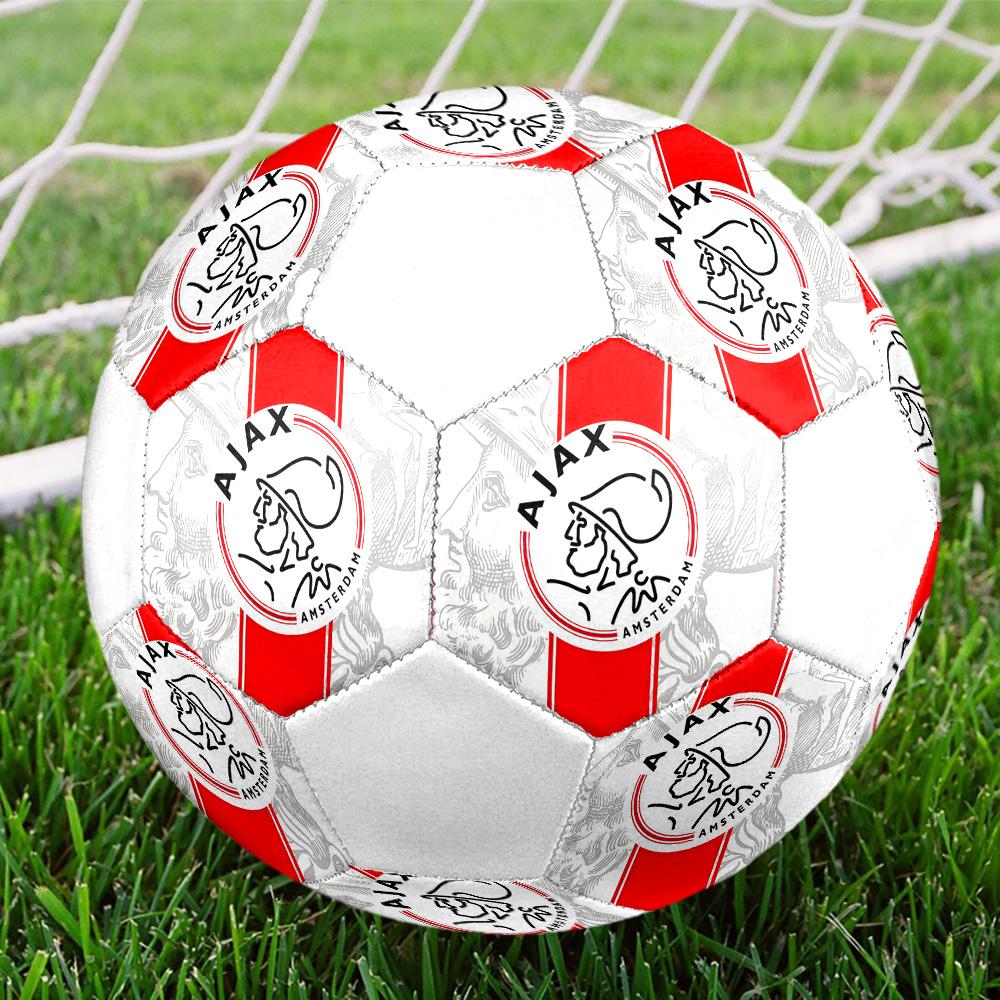 1PC AFC Ajax Poster Size 5 Soccer Ball PrahaIndoor Soccer Ball Colorful All Ages Machine Stitched PVC Competition Ready Durable High-Bounce