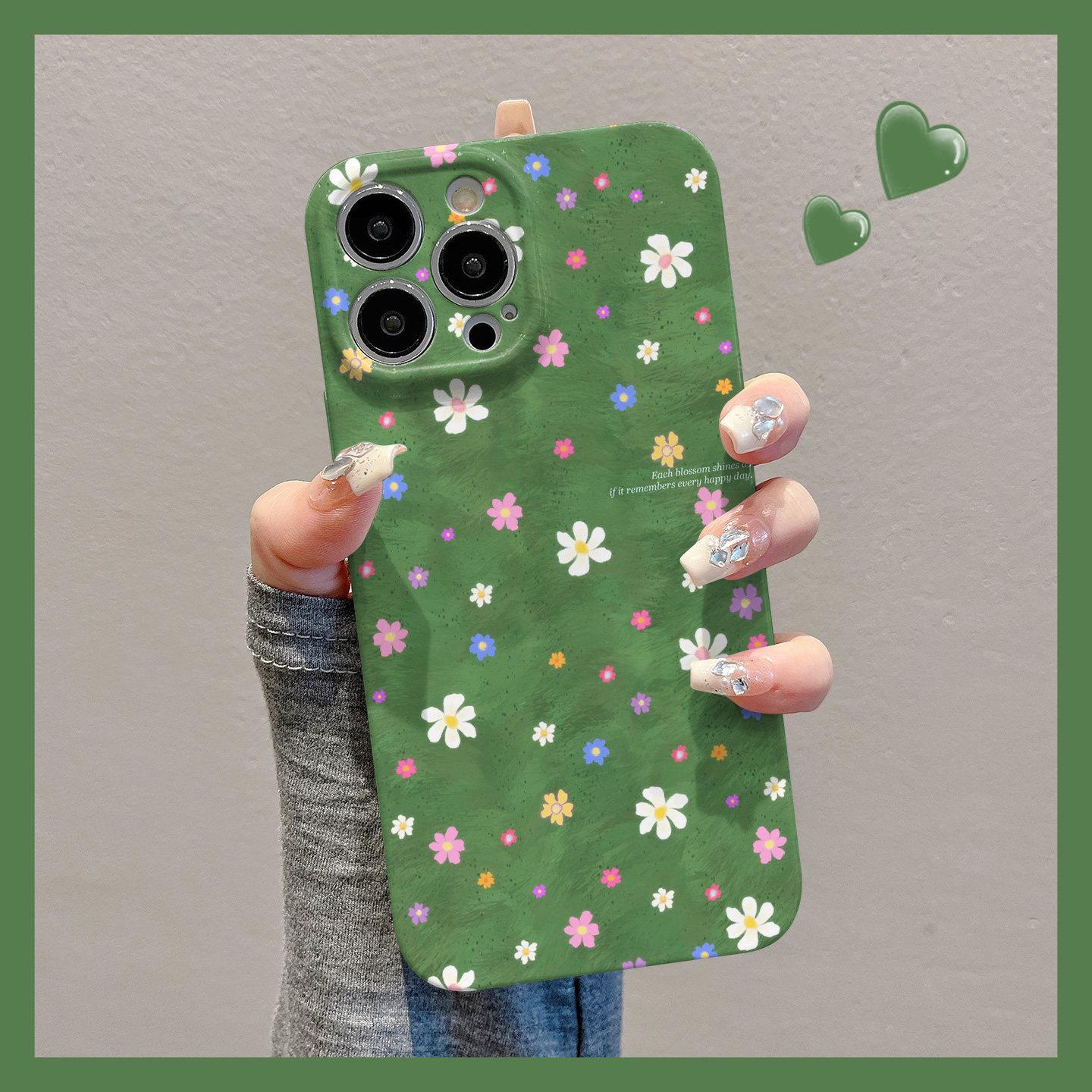 

Floral Green Phone Case for iPhone 17 Pro Max, Creative & Protective Cover iPhone 16 Plus