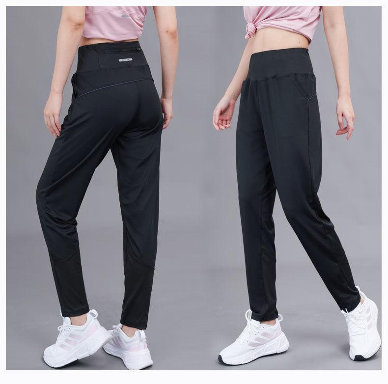 Damen High Waist Schnelltrocknende Yogahose mit Tasche - Gerades Bein, Herbst/Winter Fitness Leggings