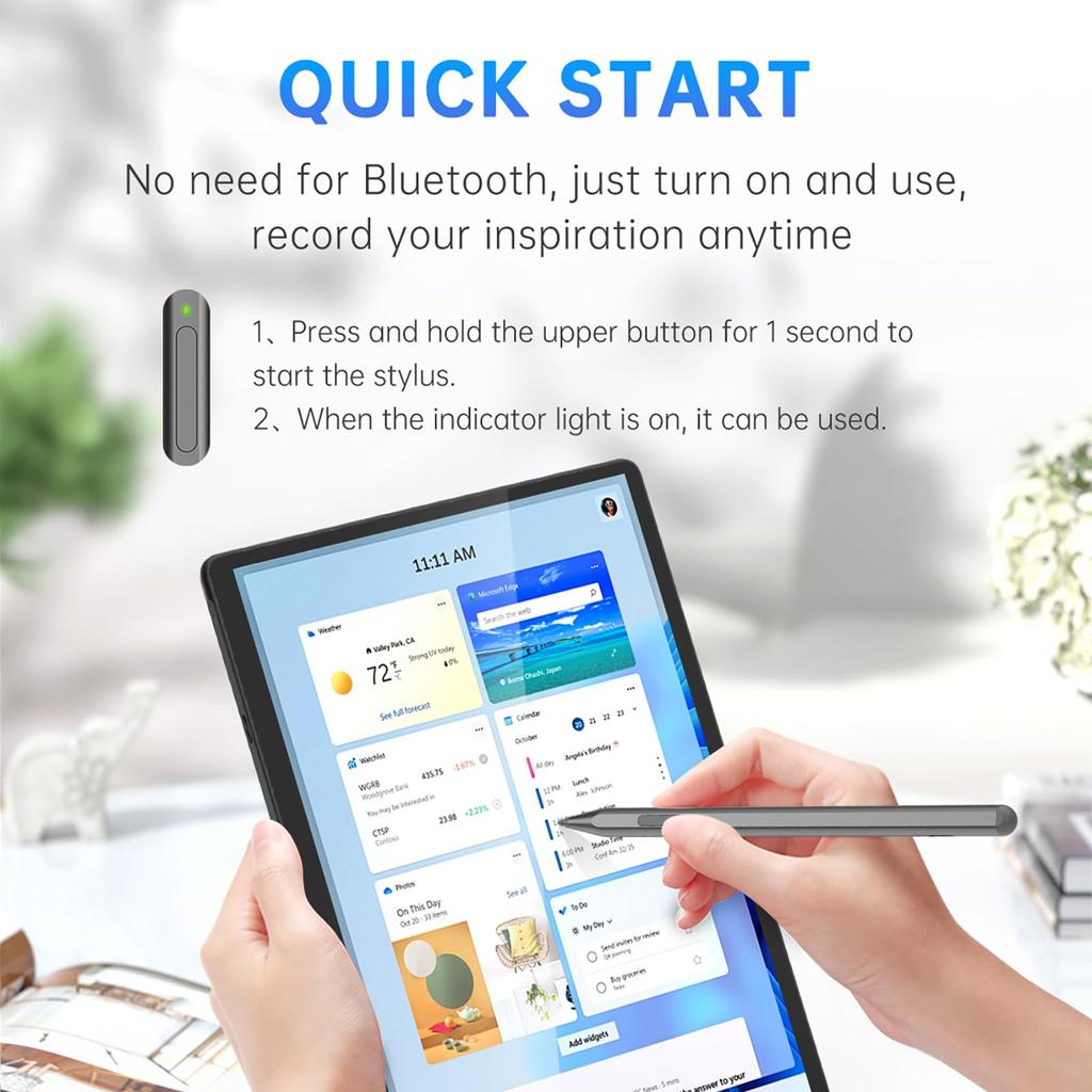 Uogic Stylus Pen for Microsoft Surface Pro 1098X7+6543Surface 3, Surface Go 321, Surface LaptopStudioBook 4321 with Palm Rejection, Smooth Writing