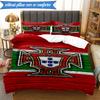 3PCS Portugal's National Emblem Bedding Set 2D Printing (Includes 1 Duvet Cover + 2 Pillowcases Coreless), Bedroom decor,Fan gift