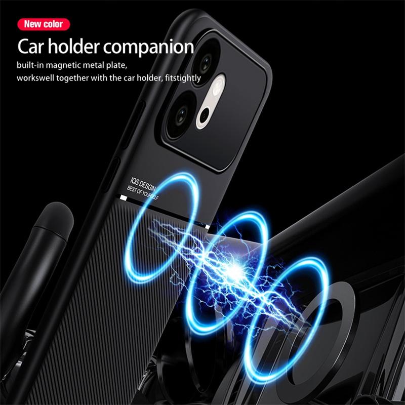 Rugged Non-Slip Case for Honor 600 Pro 600 Lite Protective Cover Magnetic Suction Holder Coque Fundas Capa