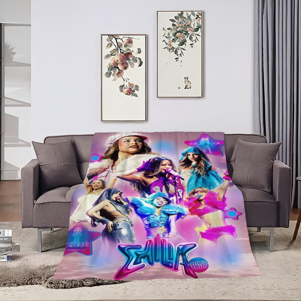 Singer Emilia Mernes Mp3 Blanket Plush Nap Sofa rug for Living Room Warm Office Bedroom Birthday Home Travel Kid Gifts