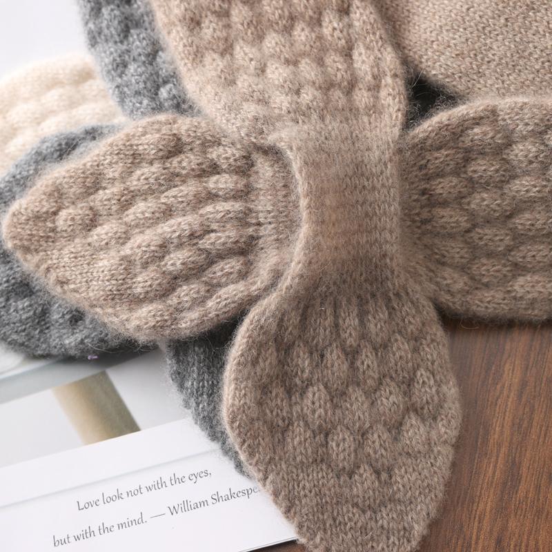 100%Wool Women Bowknot Cross Knit Ring Scarves Fashion Autumn Winter Solid Color Elastic Soft Wollen Fake Collar Neck Warmers