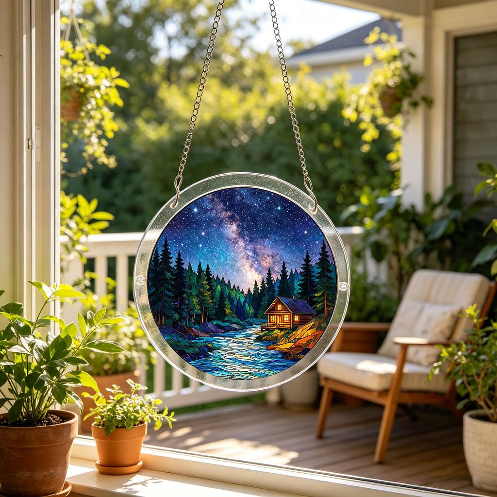 Acrylic Puzzles Suncatcher Window Hanging, 83 Catcher Stained Glass Acrylic Puzzle Decoration For Women Men Mom Birthday Gift Home Decor