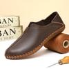 Handmade Genuine Leather Men Shoes Soft Casual Leather Shoes Men Loafers Comfortable Moccasins Men Flats Shoes