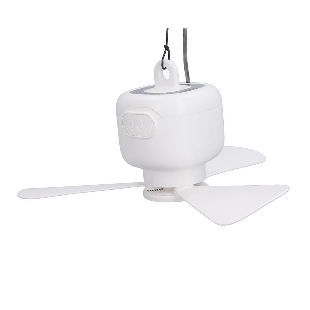 Tragbarer Hänge-Deckenventilator 3 Windgeschwindigkeiten Mini USB Zeltventilator mit 3 abnehmbaren Flügeln Leise für